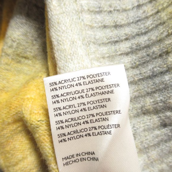 Anthropologie Pilcro Cropped Mock-Neck Sweater - Yellow Gray Ombre - XL - Picture 9 of 12